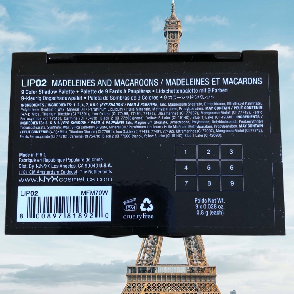 B2G2 NYX Love In Paris Palette Mattes Metallics - Picture 2 of 2